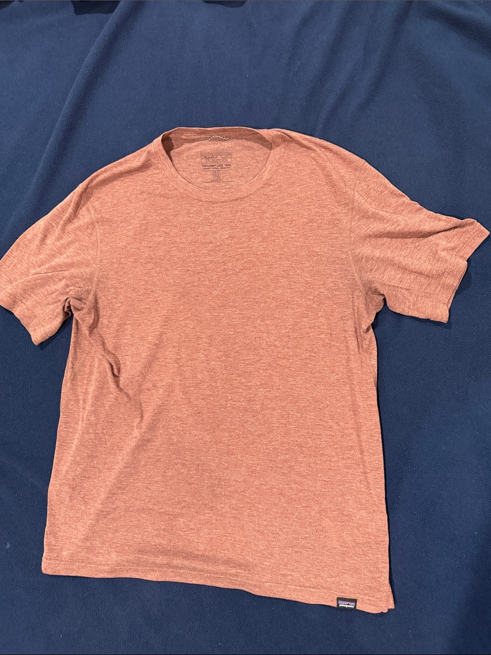 Pink/Maroon Patagonia Capline Cool Trail Tee Size M